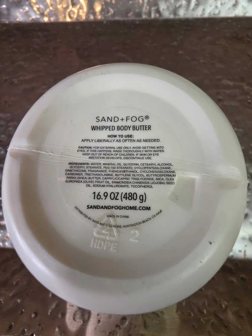 Sand + Fog Positano Whipped Body Butter 16.9 oz Shea Jojoba